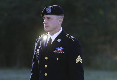 Army Sgt. Bowe Bergdahl arrives for a pretrial hearing at Fort Bragg, N.C., Jan. 12, 2016.