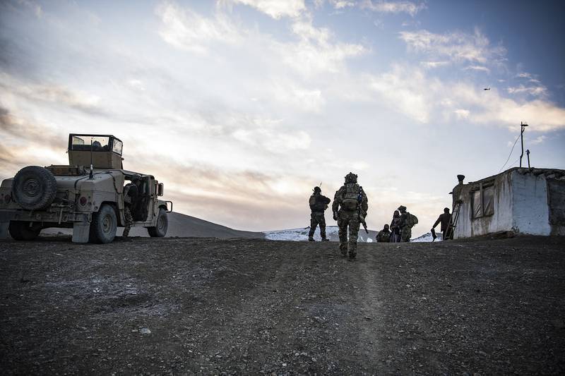 U.S. Special Forces and Afghan Special security forces work and train together in eastern Afghanistan, winter 2019- 2020.