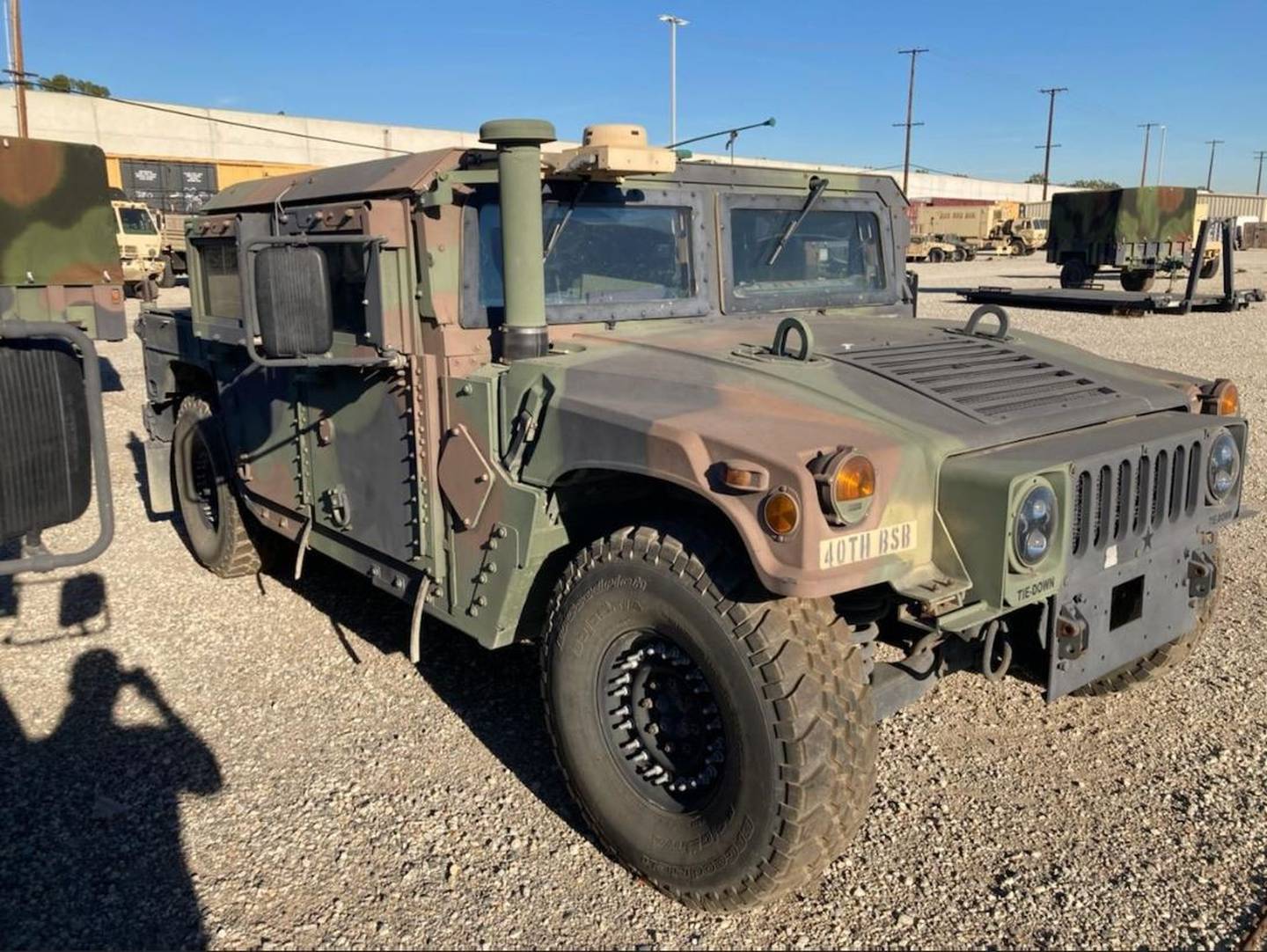 A military Humvee worth approximately $120,000 was stolen Jan. 15 from a military facility in Bell, Calif.