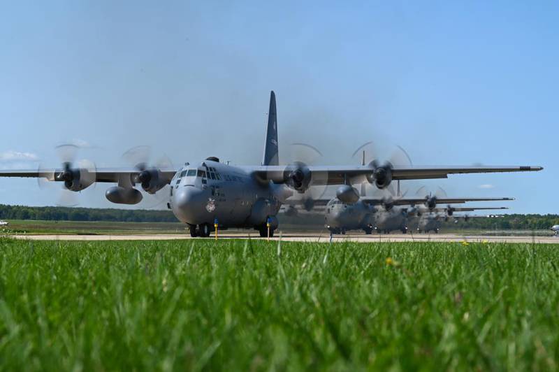C-130H Hercules cargo plane in Ohio