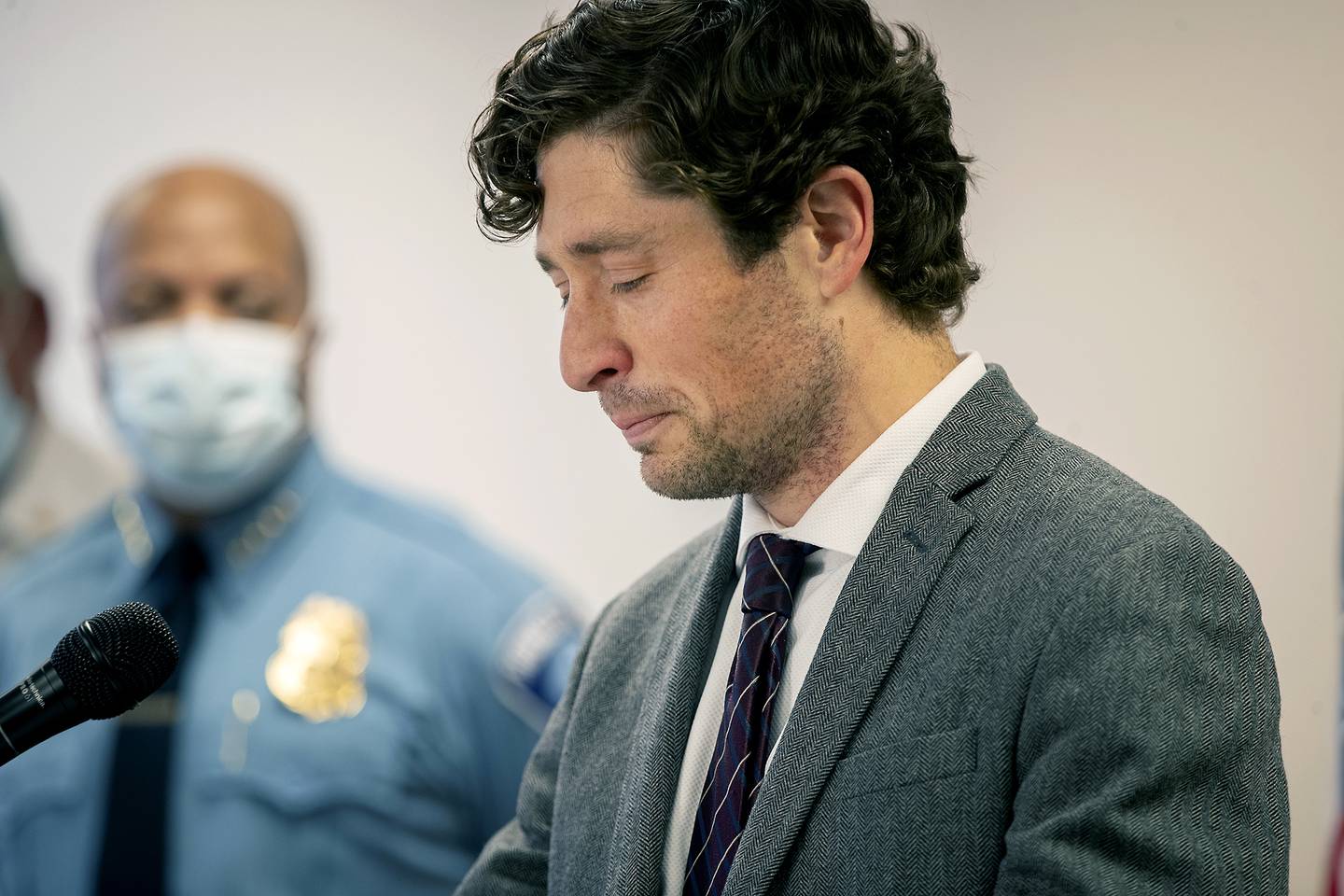 Minneapolis Mayor Jacob Frey speaks during a news conference Thursday, May 28, 2020, in Minneapolis, Minn.