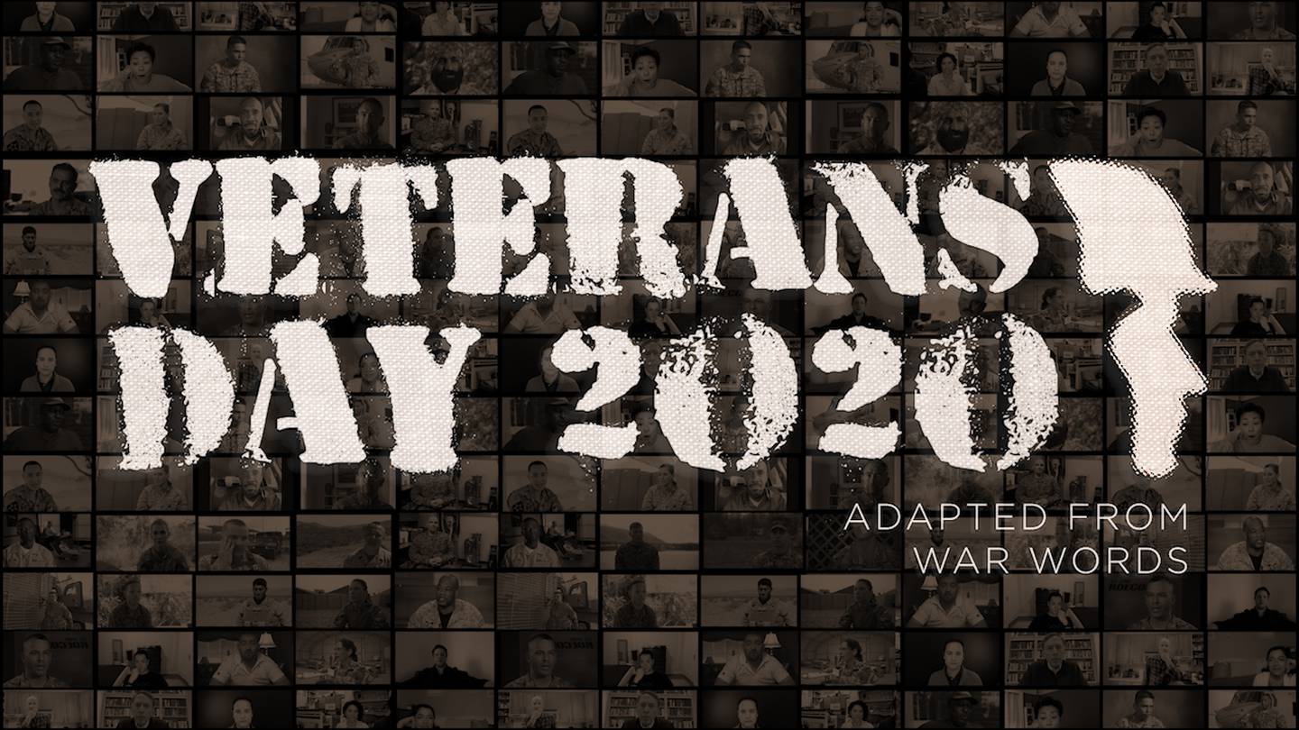 "Veterans Day 2020," a film adapted from the play "War Words," premieres on Veterans Day, 2020.