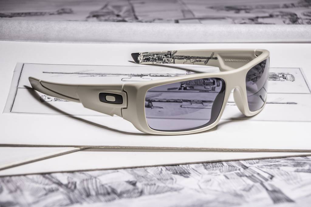 Oakley's new war fighter-inspired eyewear has been interpreted on longboards
