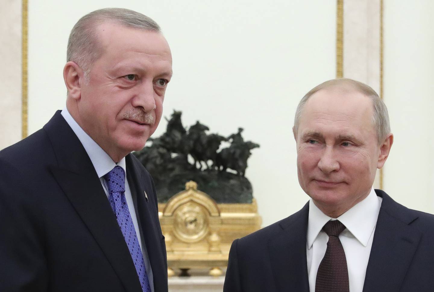 Russian President Vladimir Putin, Turkish President Recep Tayyip Erdogan