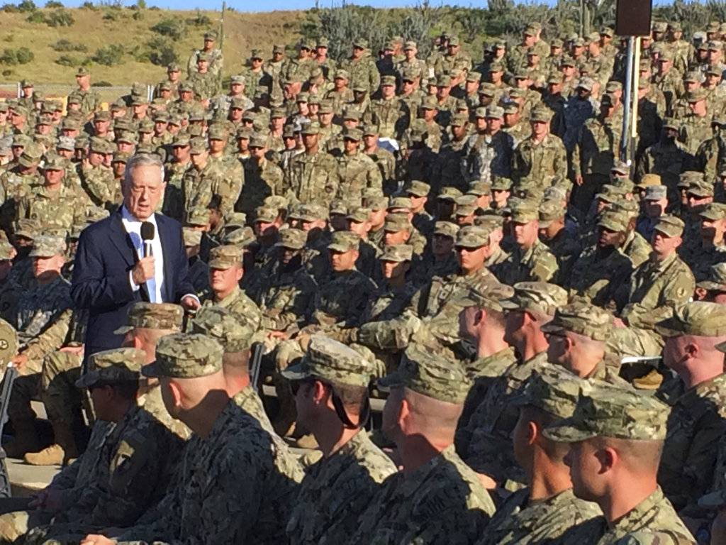 Mattis Gives Us Troops A Pep Talk At Guantanamo