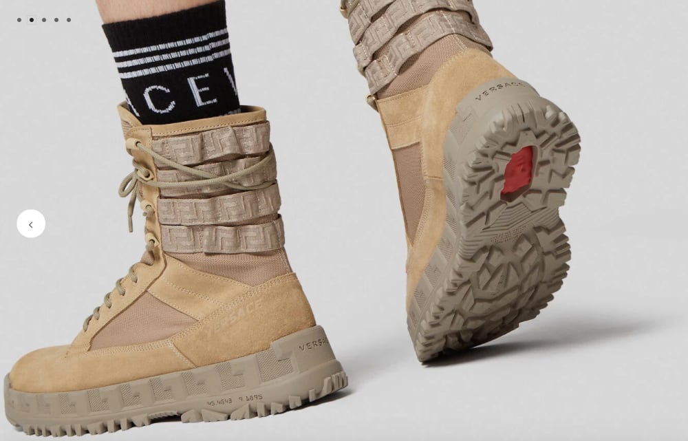 Combat boots with designs sale