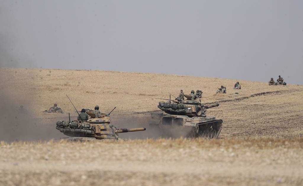 Turkish tanks and troops