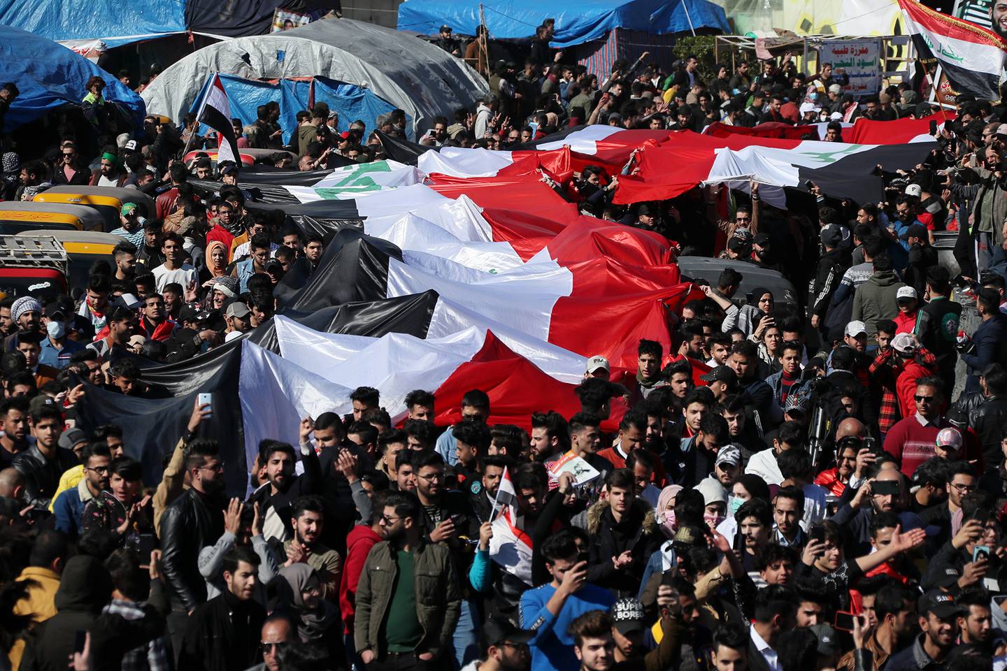 Anti-government protesters Iraq