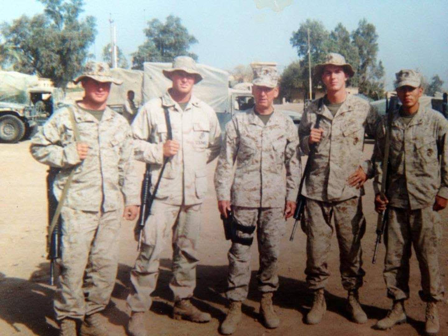 Eddie Wright is pictured with fellow Marines, including James Mattis. (Courtesy photo)