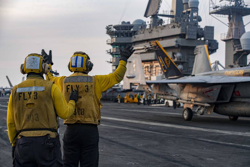 Ike aircraft carrier leaves Middle East, enters the Mediterranean Sea