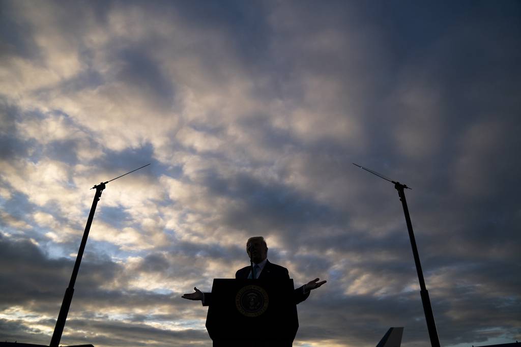 President Donald Trump speaks during a campaign rally at Arnold Palmer Regional Airport, Thursday, Sept. 3, 2020, in Latrobe, Pa.