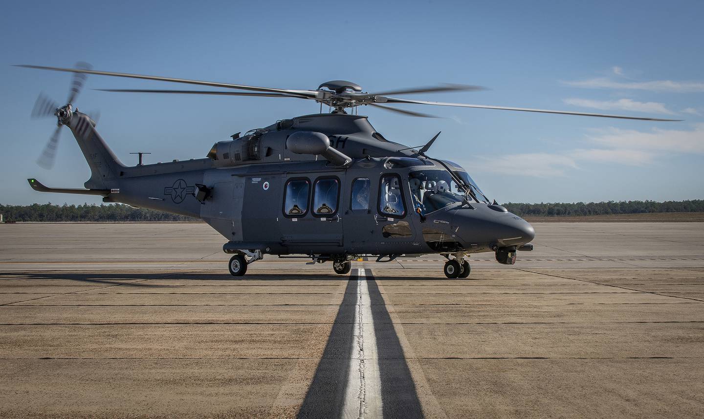 The MH-139A Grey Wolf was unveiled and named during the ceremony at Duke Field, Fla., Dec. 19, 2019.