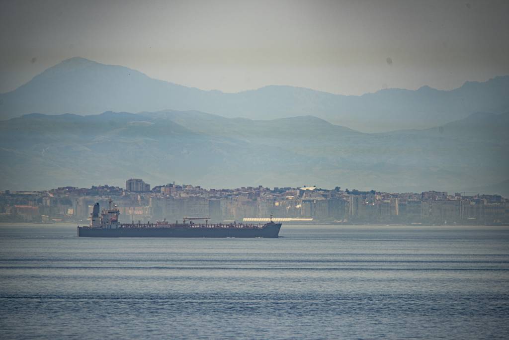 A view of the vessel the Clavel sailing on international waters crossing the Gibraltar stretch on Wednesday, May 20, 2020.