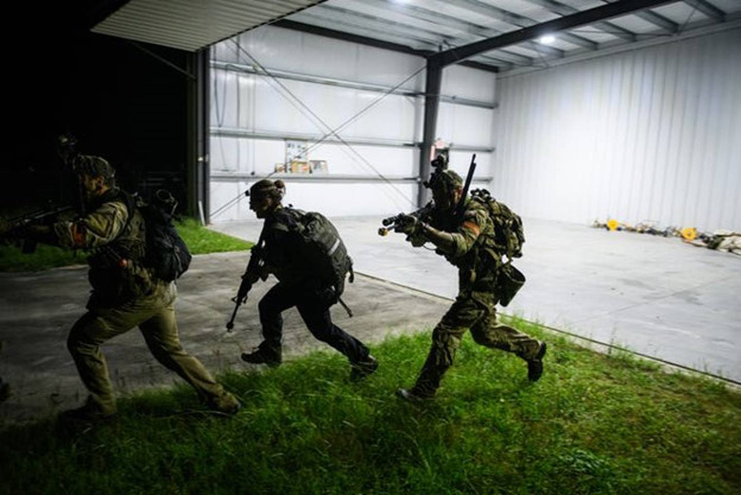 Special Forces candidates hit their final "combat target" at Curtis L. Brown, Jr. Field Airport in Elizabethtown, Tuesday, Sept. 29, 2023, during the final phase of field training known as Robin Sage.