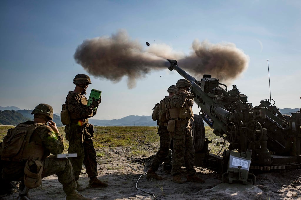 Marine artillery shell explodes over highway during drill, police say