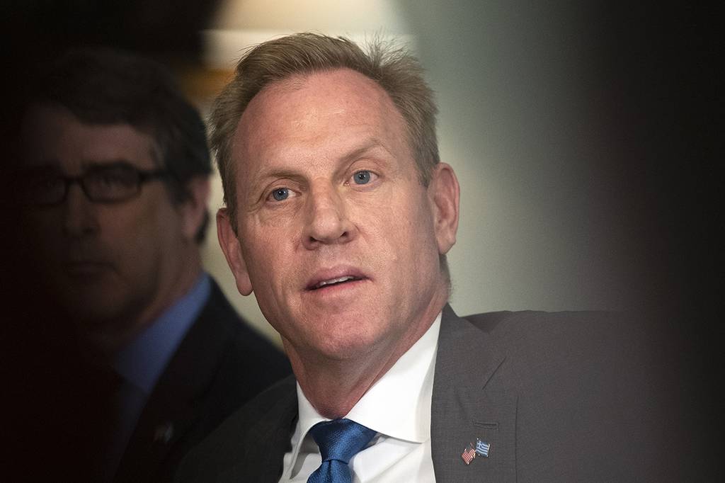 Acting Secretary of Defense Patrick Shanahan responds to reporters' questions at the Pentagon, Friday, June 7, 2019.