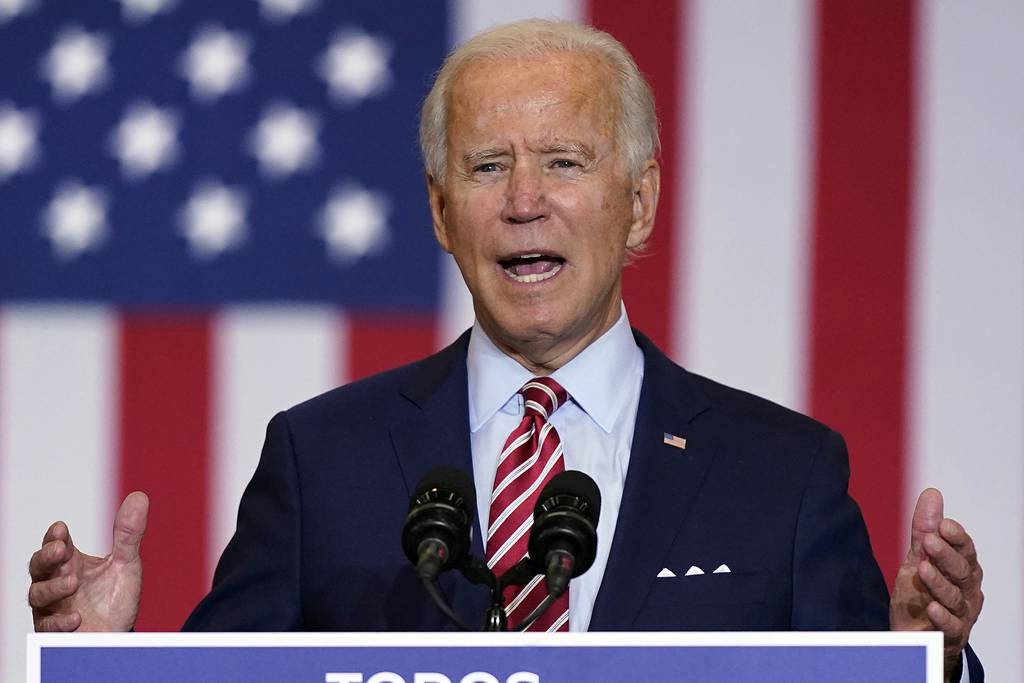 Democratic presidential candidate former Vice President Joe Biden speaks during a Hispanic Heritage Month event, Tuesday, Sept. 15, 2020, at Osceola Heritage Park in Kissimmee, Fla.